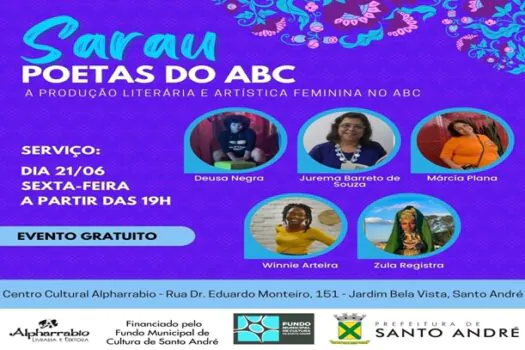 Cinco poetas do ABC Paulista se unem para celebrar a produção literária feminina