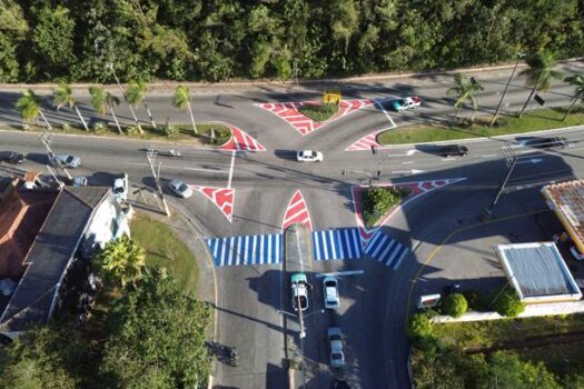 Ribeirão Pires reforça sinalização viária da Ponte da Vila Ema