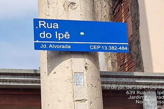 Prefeitura de Nova Odessa instala 300 novas placas de identificação de ruas e avenidas