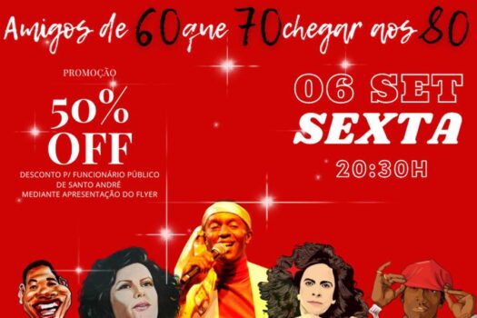 Teatro Municipal de Santo André apresenta “Amigos de 60 que 70 chegar aos 80”