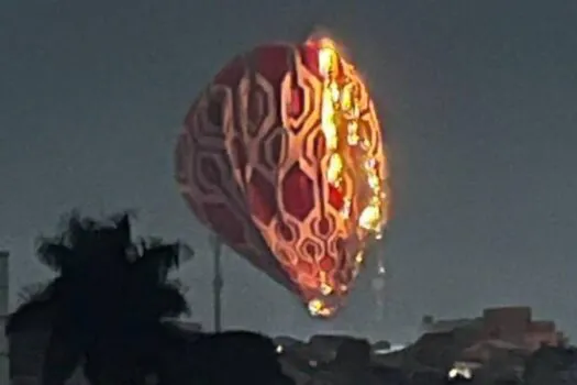 Balão gigante cai, assusta moradores e deixa bairros sem energia em SP