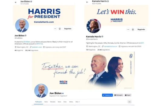 Biden e Kamala Harris atualizam logo de campanha após desistência