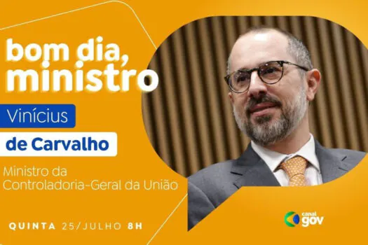 Vinicius de Carvalho detalha Programa CGU Presente no “Bom Dia, Ministro” desta quinta (25)