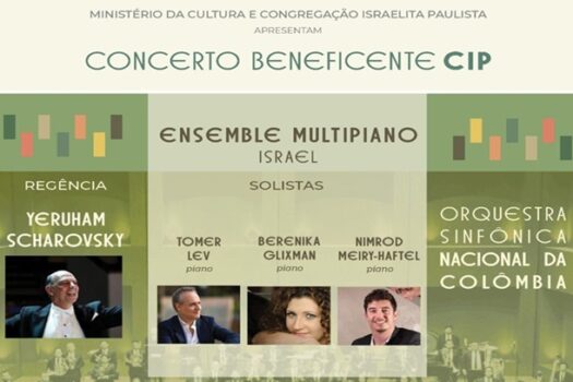 Concerto na Sala São Paulo com Orquestra da Colômbia e trio de pianistas israelenses