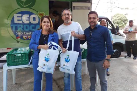 EcoTroca entrega 1.075 kg de alimentos não perecíveis a moradores dos bairros Mauá e Jardim São Caetano