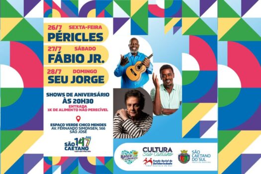 São Caetano comemora 147 anos com Péricles, Fábio Jr, Seu Jorge e muito mais 