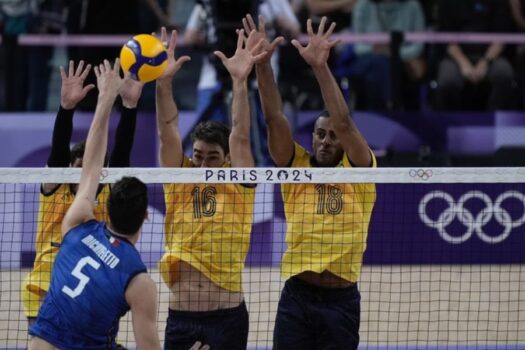 Itália vence o Brasil por 3 a 1 no vôlei masculino nas Olimpíadas