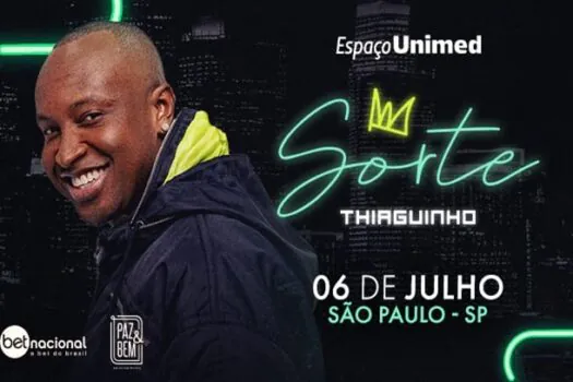 Thiaguinho apresenta nova tour “Sorte” no Espaço Unimed