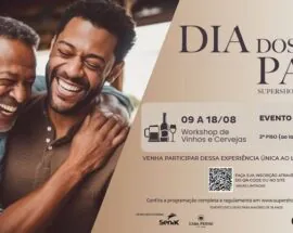 Título do post: Supershopping Osasco prepara workshop gratuito de vinhos e cervejas para celebrar Dia dos Pais