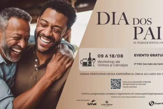 Supershopping Osasco prepara workshop gratuito de vinhos e cervejas para celebrar Dia dos Pais