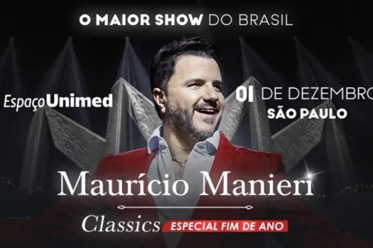 Maurício Manieri realiza show especial de fim de ano no Espaço Unimed