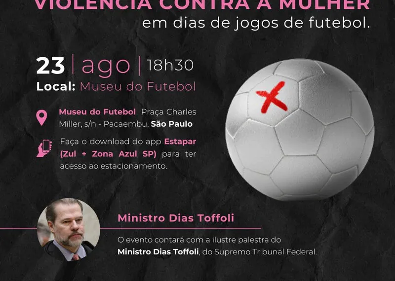 Lançamento da campanha de combate à violência contra a mulher em dias de jogos, no Museu do Futebol