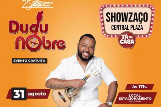 Gratuito: Dudu Nobre se apresenta no Central Plaza Shopping