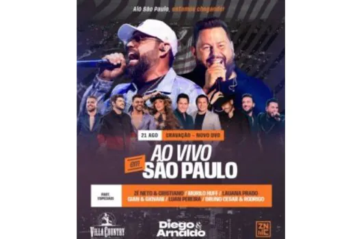 Confira as participações confirmadas no novo DVD de Diego & Arnaldo