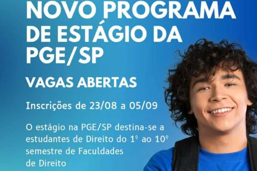 Novo Programa de Estágio da PGE/SP abre inscrições para processo seletivo