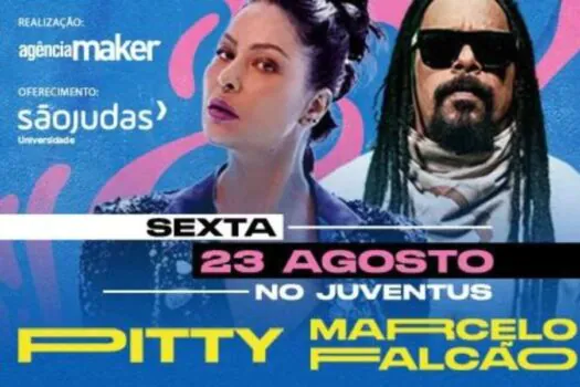 Pitty e Marcelo Falcão se apresentam no Clube Atlético Juventus nesta sexta (23)