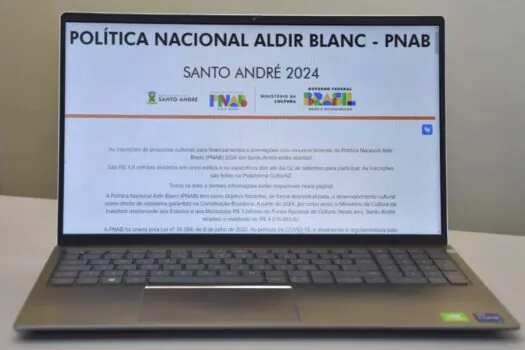 Santo André lança editais da Política Nacional Aldir Blanc com recursos de R$ 4,6 milhões 