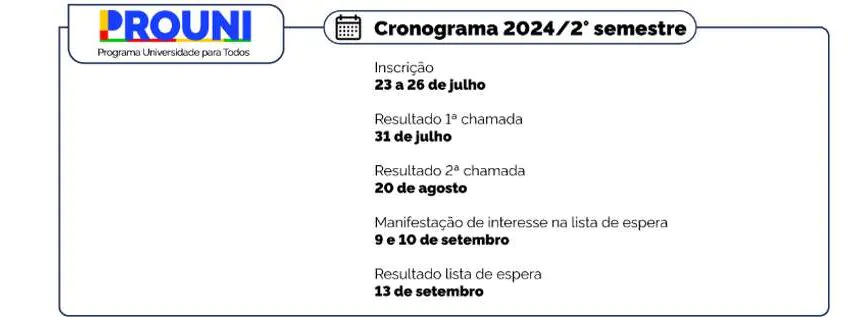 Prouni: pré-selecionados devem apresentar documentação até 14 de agosto