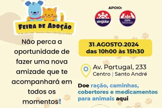 Colégio Singular apoia feira de adoção em Santo André