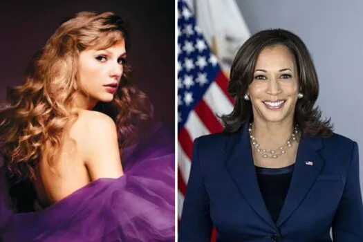 Fãs de Taylor Swift arrecadam mais de R$ 780 mil em fundos para campanha de Kamala Harris