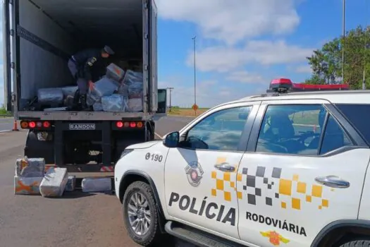 PM Rodoviária encontra cerca de 2 toneladas de maconha escondidas em caminhão