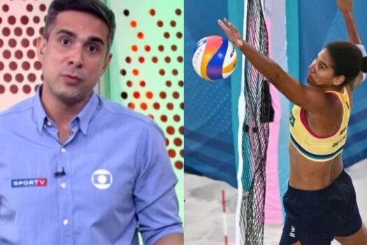 Narrador da Globo pede desculpas a jogadora de vôlei de praia do Brasil