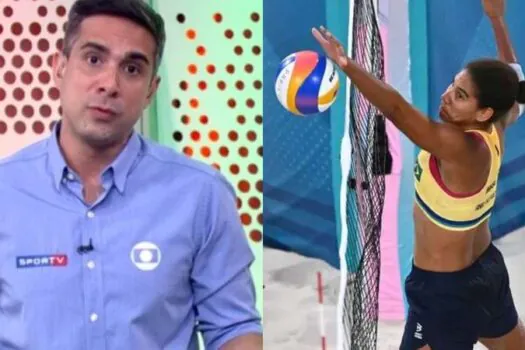 Narrador da Globo pede desculpas a jogadora de vôlei de praia do Brasil