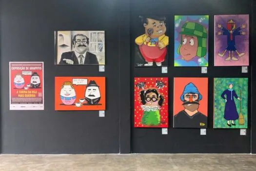 Mercadão recebe exposição de graffiti em homenagem aos personagens do Chaves