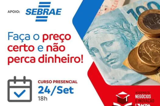 Formação de preços é tema de palestra gratuita na ACISA