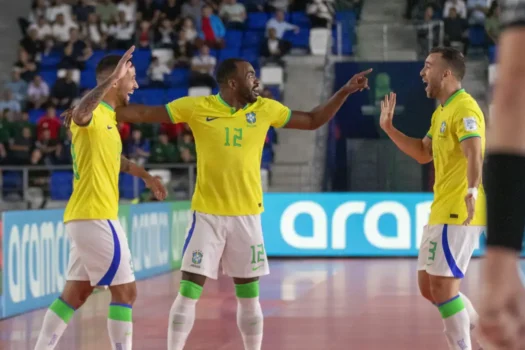 Futsal: Brasil fecha 1ª fase da Copa do Mundo com aproveitamento 100%