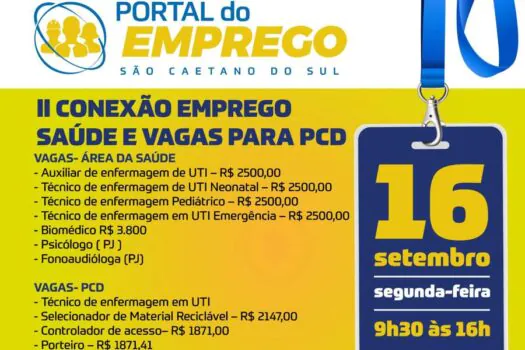 II Conexão Emprego oferece mais de 100 vagas na área da saúde e PCD