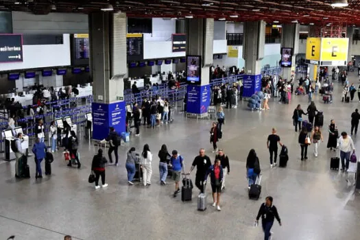 GRU Airport recebeu 3,8 milhões de passageiros em agosto