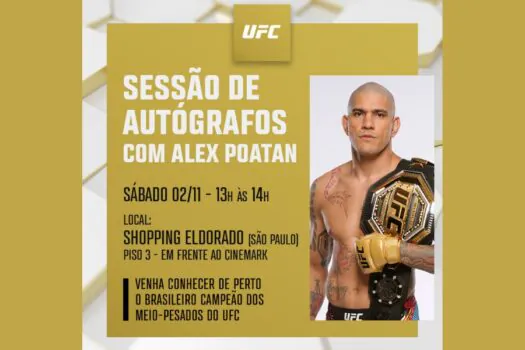 UFC promove sessão de autógrafos com Alex Poatan em São Paulo