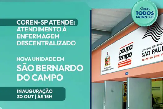 Em parceria com Poupatempo, ABC ganha mais um posto de atendimento do Coren-SP