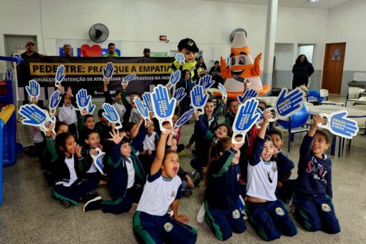 Ribeirão Pires promove atividade educativa de trânsito para alunos da E.M. Fiorindo Roncon