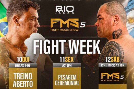 Shopping D recebe pela segunda vez o treino oficial e a pesagem do Fight Music Show