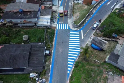 Ribeirão Pires conclui nova sinalização viária no bairro Nossa Senhora de Fátima