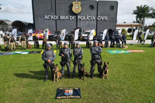 Canil da PM conquista 1º lugar geral em competição internacional de atuação com cães profissionais