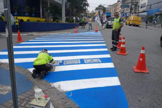 Prefeitura de Ribeirão Pires reforça sinalização viária em diversos bairros da cidade