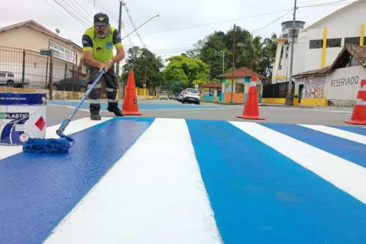 Ribeirão Pires reforça sinalização na Rua Padre Marcos Simone 