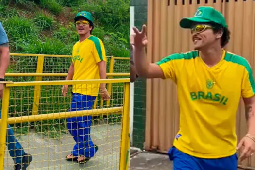 Bruno Mars passeia por BH e interage com fãs em clima descontraído