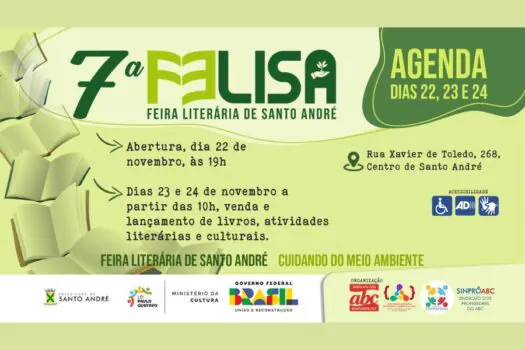 Santo André inicia 7ª Feira Literária com programação cultural diversificada