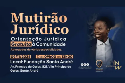 Santo André recebe mutirão jurídico gratuito para ampliar acesso à justiça