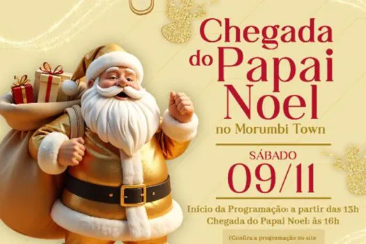 Chegada do Papai Noel marca o início das festividades de Natal