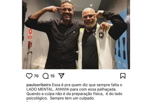 Psicólogo do Botafogo rebate críticas: “Preparação mental é forte”