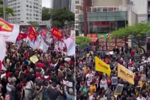 Manifestantes bloqueiam parte da Av. Paulista em protesto contra escala 6×1