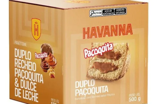 Havanna lança panetone recheado de paçoquita e doce de leite para o fim de ano com venda exclusiva em lojas do Assaí