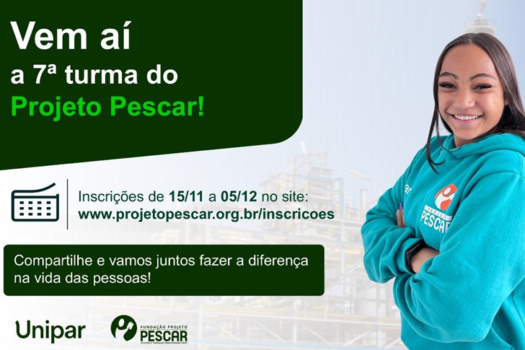 Unipar abre inscrições para 7ª turma do Projeto Pescar