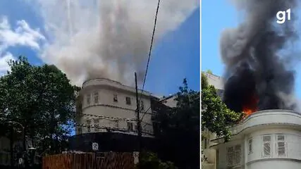 Bombeiros atuam em incêndio no restaurante Sushi Leblon, RJ