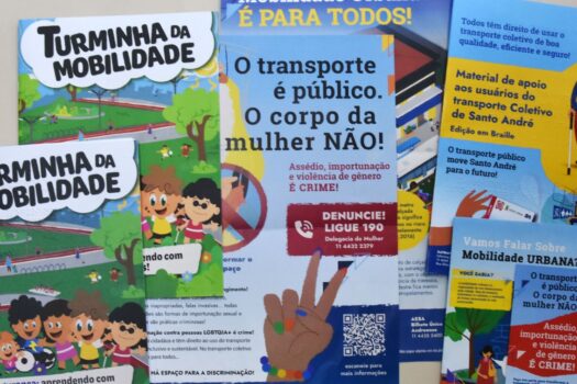 Santo André distribui materiais educativos sobre mobilidade